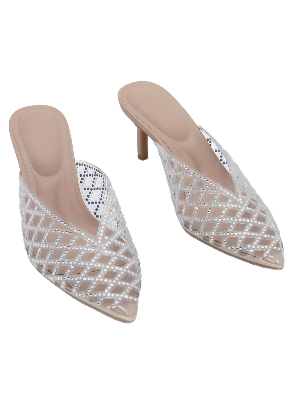 I.N.C. International Concepts Gylianp Rhinestone Clear Vinyl 3 Heel Size 7M